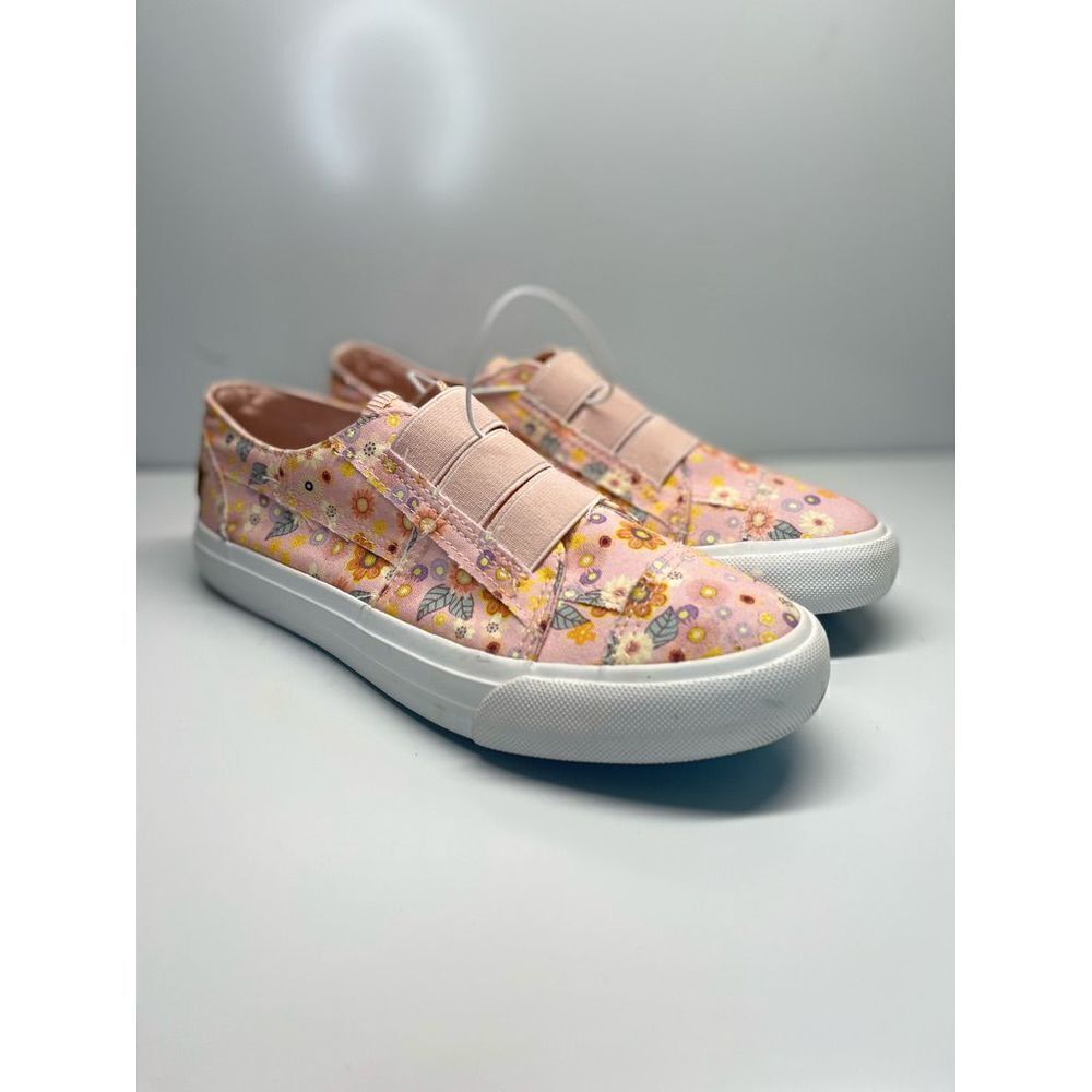 BLOWFISH MALIBU Women's Sneakers Shoes Pink Floral Slip On Low Top Size 9 (C9)